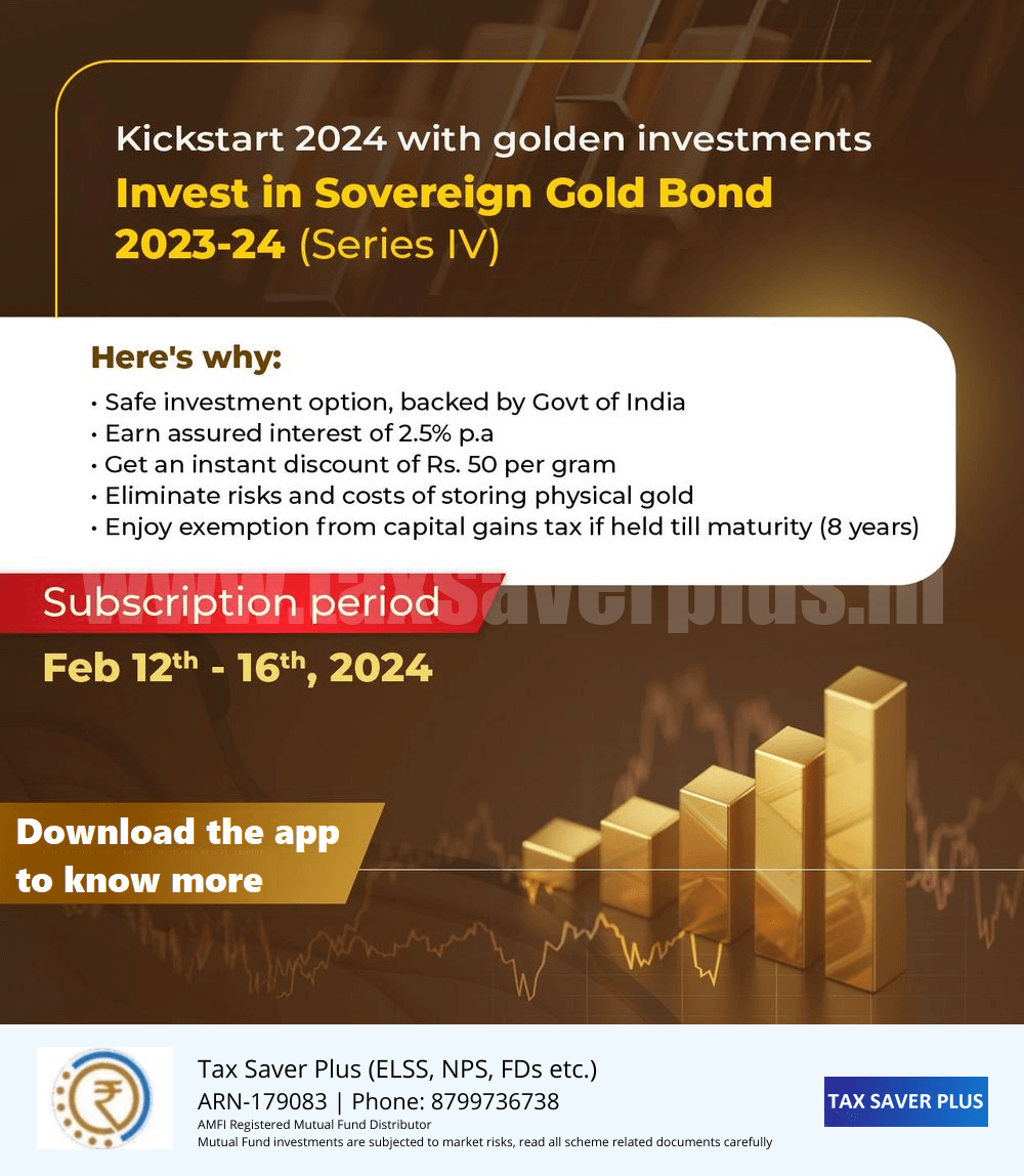 SGB FY 2023-24 Tranche IV | Tax Saver Plus