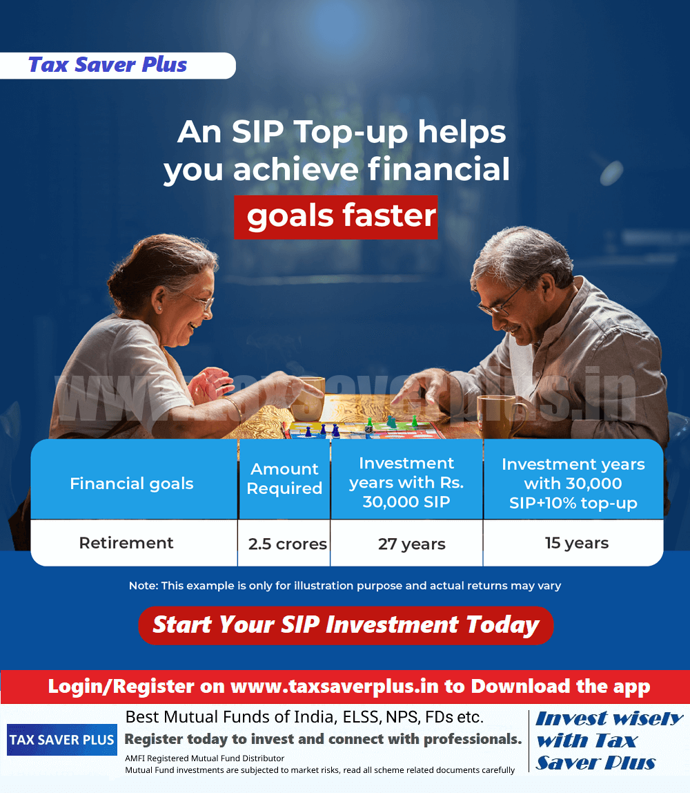 Retire Early with SIP Top-up | Tax Saver Plus