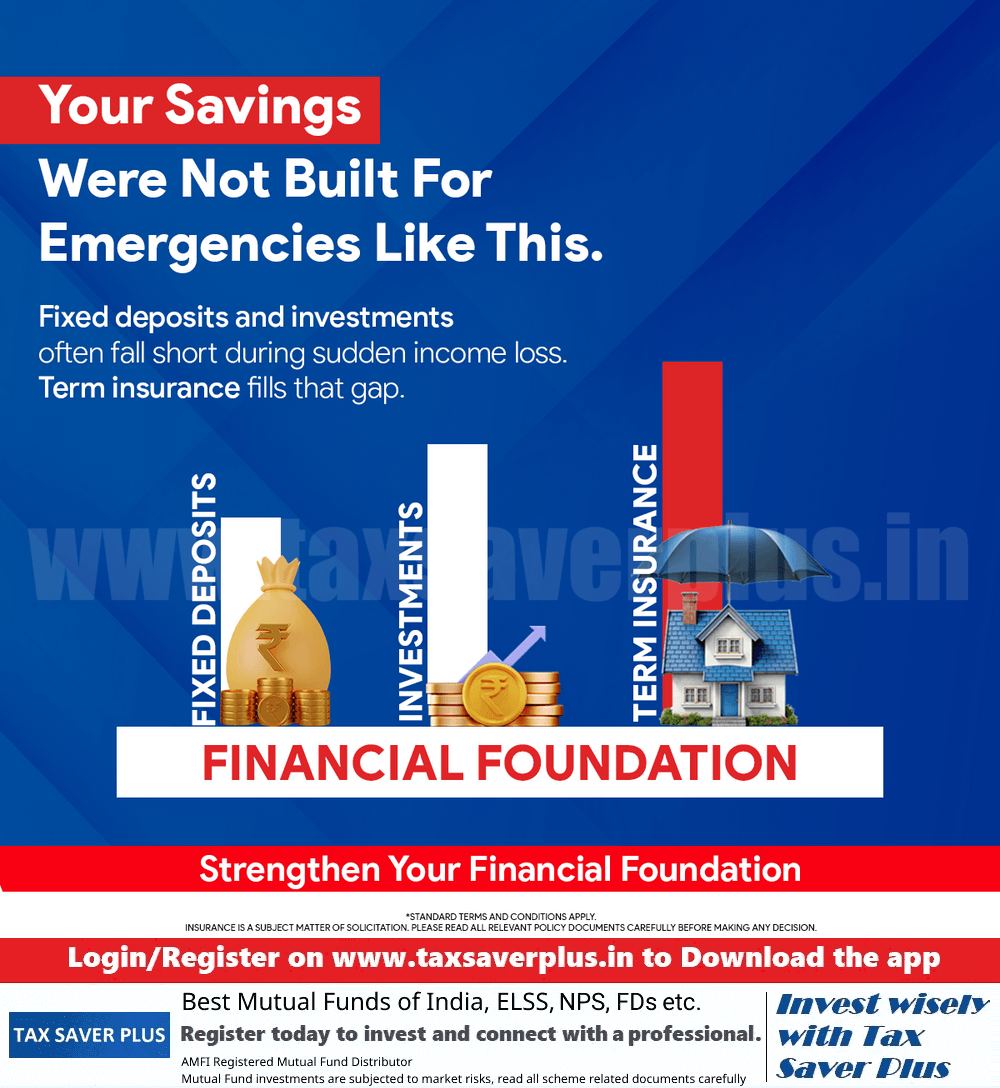 Savings Are Not A Backup Plan | Tax Saver Plus